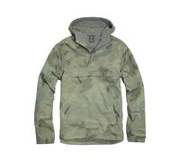 Anorak BRANDIT "Brandit Herren Fleece Pull Over Windbreaker", Herren, Gr. XXL, olive camouflage, 100% Polyester, mehrfarbig, normal, ohne Ausschnitt, Jacken (15334823-XXL) olive camouflage