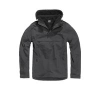 Anorak BRANDIT "Brandit Herren Fleece Pull Over Windbreaker", Herren, Gr. XXL, schwarz, 100% Polyester, mehrfarbig, normal, ohne Ausschnitt, Jacken (35042711-XXL) schwarz