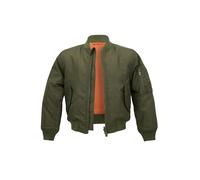 Anorak BRANDIT "Brandit Herren Kids MA1 Jacket", Jungen, Gr. 122/128, grün (olive), 100% Nylon, mehrfarbig, normal, amerikanischer Ausschnitt, Jacken (73181628-122) olive