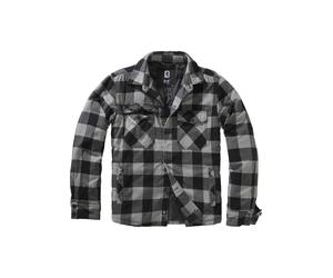 Anorak BRANDIT "Brandit Herren Lumberjacket", Herren, Gr. 5XL, schwarz, charcoal, 100% Baumwolle, kariert, normal, amerikanischer Ausschnitt, Jacken (34037827-5XL) schwarz, charcoal