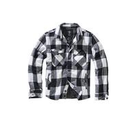 Anorak BRANDIT "Brandit Herren Lumberjacket", Herren, Gr. L, weiß, schwarz, 100% Baumwolle, kariert, normal, amerikanischer Ausschnitt, Jacken (90951834-L) weiß, schwarz