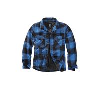 Anorak BRANDIT "Brandit Herren Lumberjacket", Herren, Gr. XL, blau (schwarz, blau), 100% Baumwolle, kariert, normal, amerikanischer Ausschnitt, Jacken (72311107-XL) schwarz, blau