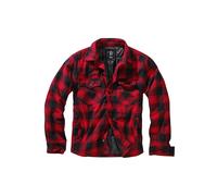 Anorak BRANDIT "Brandit Herren Lumberjacket", Herren, Gr. XL, rot (rot, schwarz), 100% Baumwolle, kariert, normal, amerikanischer Ausschnitt, Jacken (65875968-XL) rot, schwarz
