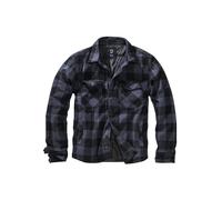 Anorak BRANDIT "Brandit Herren Lumberjacket", Herren, Gr. XL, schwarz-weiß (schwarz, grau), 100% Baumwolle, kariert, normal, amerikanischer Ausschnitt, Jacken (78152300-XL) schwarz, grau