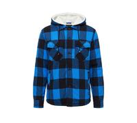 Anorak BRANDIT "Brandit Herren Lumberjacket Hooded", Herren, Gr. 4XL, blau (schwarz, blau), 100% Baumwolle, kariert, normal, ohne Ausschnitt, Jacken (81731108-4XL) schwarz, blau