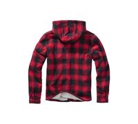 Anorak BRANDIT "Brandit Herren Lumberjacket Hooded", Herren, Gr. L, rot (rot, schwarz), 100% Baumwolle, kariert, normal, ohne Ausschnitt, Jacken (46359115-L) rot, schwarz