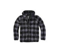 Anorak BRANDIT "Brandit Herren Teddyfleece Worker Jacket", Damen, Gr. 5XL, schwarz, grau, 100% Polyester, unifarben, normal, ohne Ausschnitt, Jacken Anorak (77122702-5XL)