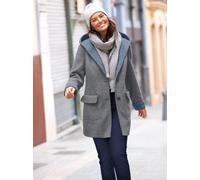 Anorak CASUAL LOOKS, Damen, Gr. 25, grau (dunkelgrau, meliert), 100% Polyester, unifarben, Jacken (58353532-25) dunkelgrau, meliert