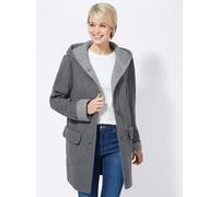 Anorak CASUAL LOOKS, Damen, Gr. 42, grau (dunkelgrau, meliert), 100% Polyester, unifarben, Jacken (58499322-42) dunkelgrau, meliert
