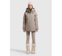 Anorak KHUJO "ALLAP", Damen, Gr. M, greige, 55% Baumwolle, 45% Polyester, unifarben, regular fit hüftlang, eingesetzt elastischer Bund mit Windstopper, Jacken (50908107-M) greige