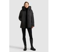 Anorak KHUJO "ALLAP", Damen, Gr. XL, schwarz, 55% Baumwolle, 45% Polyester, unifarben, regular fit hüftlang, eingesetzt elastischer Bund mit Windstopper, Jacken (86096112-XL) schwarz