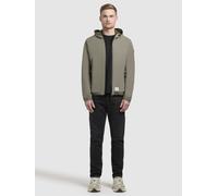 Anorak KHUJO "FERD", Herren, Gr. L, graugrün, Web, 100% Polyester, unifarben, regular fit hüftlang, eingesetzt elastischer Bund, Jacken (60578249-L) graugrün