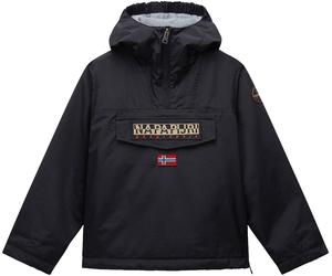 Anorak NAPAPIJRI "Rainforest", Jungen, Gr. 10, schwarz, Obermaterial: 100% Polyamid, loose fit normal, Jacken, wasserabweisend (96122027-10) schwarz