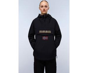Anorak NAPAPIJRI "RAINFOREST W PKT 4 DEMITASSE WT3", Damen, Gr. XL, schwarz (schwarz 041), Web, Obermaterial: 100% Polyamid, unifarben, regular fit normal, Rundhals, eingesetzt gerader Abschluss, Jack