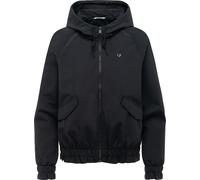 Anorak RAGWEAR "Kissi", Damen, Gr. M (38), schwarz, Obermaterial: 100% Nylon. Innenfutter: 100% Polyester, lässig geschnitten hüftlang, hoch geschlossener Ausschnitt, Ärmel ohne Ärmelschlitz Rüschen m