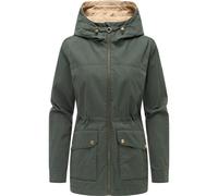 Anorak RAGWEAR "Lenoa Vintage", Damen, Gr. XL (42), schwarz olive, Obermaterial: 100% Baumwolle. Innenfutter: 100% Polyester, relaxed fit Po-bedeckend, hoch geschlossener Ausschnitt, Ärmel mit Ärmelsc