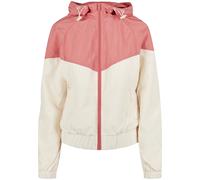 Anorak URBAN CLASSICS "Urban Classics Damen Ladies Arrow Windbreaker", Damen, Gr. L, rosa (palepink, sandweiß), 100% Polyester, mehrfarbig, normal, ohne Ausschnitt, Jacken (73503032-L) palepink, sandw