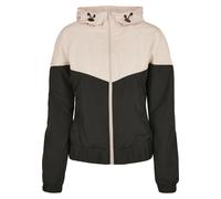 Anorak URBAN CLASSICS "Urban Classics Damen Ladies Arrow Windbreaker", Damen, Gr. M, lightpink, schwarz, 100% Polyester, mehrfarbig, normal, ohne Ausschnitt, Jacken (66465560-M) lightpink, schwarz