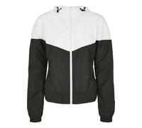 Anorak URBAN CLASSICS "Urban Classics Damen Ladies Arrow Windbreaker", Damen, Gr. M, schwarz-weiß (weiß, schwarz), 100% Polyester, mehrfarbig, normal, ohne Ausschnitt, Jacken (92848403-M) weiß, schwar