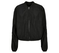 Anorak URBAN CLASSICS "Urban Classics Damen Ladies Recycled Batwing Bomber Jacket", Damen, Gr. XXL, schwarz, 63% Polyester, 37% Polyester, unifarben, oversize, Rundhals, Jacken (34570647-XXL) schwarz