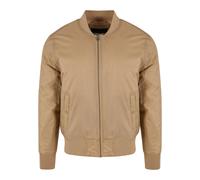 Anorak URBAN CLASSICS "Urban Classics Herren Basic Bomber Jacket", Herren, Gr. L, beige, 100% Polyamid, unifarben, normal, amerikanischer Ausschnitt, Jacken (83282664-L) beige