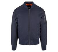 Anorak URBAN CLASSICS "Urban Classics Herren Basic Bomber Jacket", Herren, Gr. L, navy, 100% Polyamid, unifarben, normal, amerikanischer Ausschnitt, Jacken (17792401-L) navy