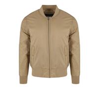 Anorak URBAN CLASSICS "Urban Classics Herren Basic Bomber Jacket", Herren, Gr. S, beige, 100% Polyamid, unifarben, normal, amerikanischer Ausschnitt, Jacken (83282664-S) beige