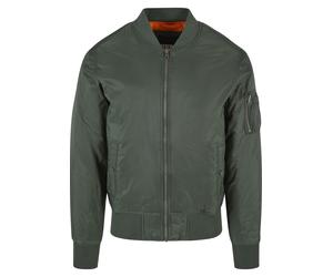 Anorak URBAN CLASSICS "Urban Classics Herren Basic Bomber Jacket", Herren, Gr. S, olive, 100% Polyamid, unifarben, normal, amerikanischer Ausschnitt, Jacken (20063840-S) olive