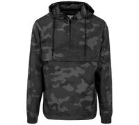 Anorak URBAN CLASSICS "Urban Classics Herren Camo Pull Over Windbreaker", Damen, Gr. S, schwarzcamo, 100% Polyester, mehrfarbig, normal, ohne Ausschnitt, Jacken (49550462-S) schwarzcamo