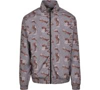Anorak URBAN CLASSICS "Urban Classics Herren Camo Track Jacket", Herren, Gr. L, schwarzcamo, 100% Polyester, mehrfarbig, loose fit, amerikanischer Ausschnitt, Jacken (49849412-L) schwarzcamo