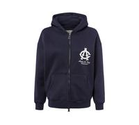 Sweatjacke ANOTHER COTTON LAB "Another Cotton Lab Still Pretty Zip Hoodie", Damen, Gr. S, blau, 52% Baumwolle, 48% Polyester, Rundhals, Sweatjacken Sweatjacke (66442714-S) blau