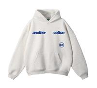 Kapuzensweatshirt ANOTHER COTTON LAB "Another Cotton Lab Pods Hoodie", Damen, Gr. S, grau, 52% Baumwolle, 48% Polyester, bedruckt, Rundhals, Sweatshirts (68100826-S) grau