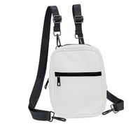 ANPTER Umhängetasche,Schultertasche für Damen und Herren,Kuriertasche aus PU,Herrentasche Zum Umhängen Messenger Sling Chest Crossbody Bag Brusttasche Klein Rucksack für Männer und Frauen (Weiß)