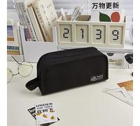ANSAIR Kawaii Federmäppchen Cutecore Federmäppchen mit Griff Ästhetische Schreibwaren Coquette Student School Supplies (Color : Black)