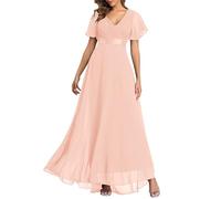 Ansenesna Abendkleider Elegant Für Hochzeit Lang Kleid Hochzeitsgast Damen mit Ärmeln Festliche Kleider Damen Sommer Spitze Brautjungfernkleider Frauen Midi Damenkleider Festlich Ballkleider