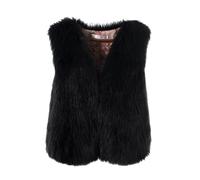 Ansenesna Ärmellose Weste Damen Fell Winter Mantel Damen Kurz Ärmellos Flauschig Fellweste Warm Elegant Kunstfell Wintermantel Frauen Ohne Kapuze Felljacke Pelz Plüsch Kurzmantel