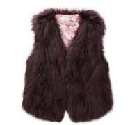 Ansenesna Ärmellose Weste Damen Fell Winter Mantel Damen Kurz Ärmellos Flauschig Fellweste Warm Elegant Kunstfell Wintermantel Frauen Ohne Kapuze Felljacke Pelz Plüsch Kurzmantel