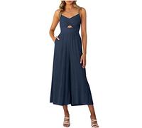 Ansenesna Culotte Jumpsuit Damen 3/4 Lang Sommer Träger Overall Damen Elegant Kuschelig Strand Jumpsuits Damen Einteiler V Ausschnitt Eleganter Playsuit Frauen Weites Bein Romper Rückenfrei Onesie