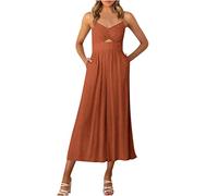 Ansenesna Culotte Jumpsuit Damen 3/4 Lang Sommer Träger Overall Damen Elegant Kuschelig Strand Jumpsuits Damen Einteiler V Ausschnitt Eleganter Playsuit Frauen Weites Bein Romper Rückenfrei Onesie