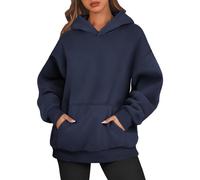 Ansenesna Damen Hoodie Mit Kapuze Oversize Pullover Damen Winter Elegant Kapuzenpullover Frauen Baggy Warm Einfarbig Langarm Sweatshirt with Hood Weit Kuschel Oversized Hoodies Mit Tasche