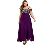 Ansenesna Festliche Kleider Für Hochzeit Spitze Lange Abendkleider Große Größen Damenkleider Festlich Kleider Für Mollige One Shoulder Ballkleider Lang Frauen Partykleid Elegantes Kleid Hochzeit Gast