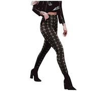 Ansenesna Hose Damen Elegant Kariert, Baumwolle Lang Elegant Gummizug Freizeithosen Mit Gürtel Slim Fit Für Mädchen Frauen (L, Orange)