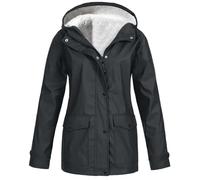 Ansenesna Regenjacke Damen Wasserdicht Atmungsaktiv Gefüttert Regenmantel Damen Mit Kapuze Winterjacke Frauen Elegant Warm Damen-Jacken Winter Outdoor Winddicht Wintermantel Innenfutter Jack