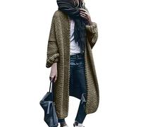 Ansenesna Strickjacken Für Damen Lang Dicke Lange Strickjacke Damen Grobstrick Winter Warme Grobstrickjacke Frauen Oversize Strick Long Cardigan Elegant Gestrickt Schalkragen Longstrickjacke