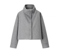 Ansenesna Wollmantel Damen Winter Kurz Winterjacke Warm Wolle Wintermantel Elegant Jacke Frauen Übergangsjacke Ohne Kapuze Herbstjacke Stehkragen Wolljacke Kurzer Trenchcoat Damen-Mäntel