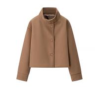 Ansenesna Wollmantel Damen Winter Kurz Winterjacke Warm Wolle Wintermantel Elegant Jacke Frauen Übergangsjacke Ohne Kapuze Herbstjacke Stehkragen Wolljacke Kurzer Trenchcoat Damen-Mäntel
