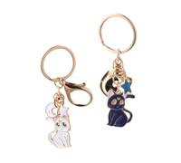 Anseom 2 Stück Sailor Moon Schlüsselanhänger-Set mit Niedlicher Katze, Mond, Pentagramm für Tasche, Handy, Auto - für Frauen Mädchen