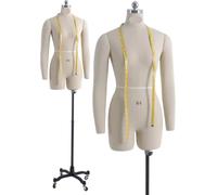 Ansteckbare Mannequin-Torso-Kleiderform in voller Größe mit Verstellbarer Höhe und Rädern, 1 Stück(3X-Large)