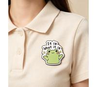 Anstecknadel Frosch, Emaille, niedlich, gewellt, Sterne, Grafik, Revers, Brosche, Abzeichen für Jacke, Rucksack, Hut, Tragetasche, Froschliebhaber, lässig, entspannend, Geschenk, fünf Kugelpunkte