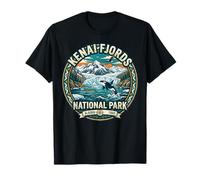 Anstecknadel Kenai Fjords National Park Alaska 1980 Vintage Orca T-Shirt